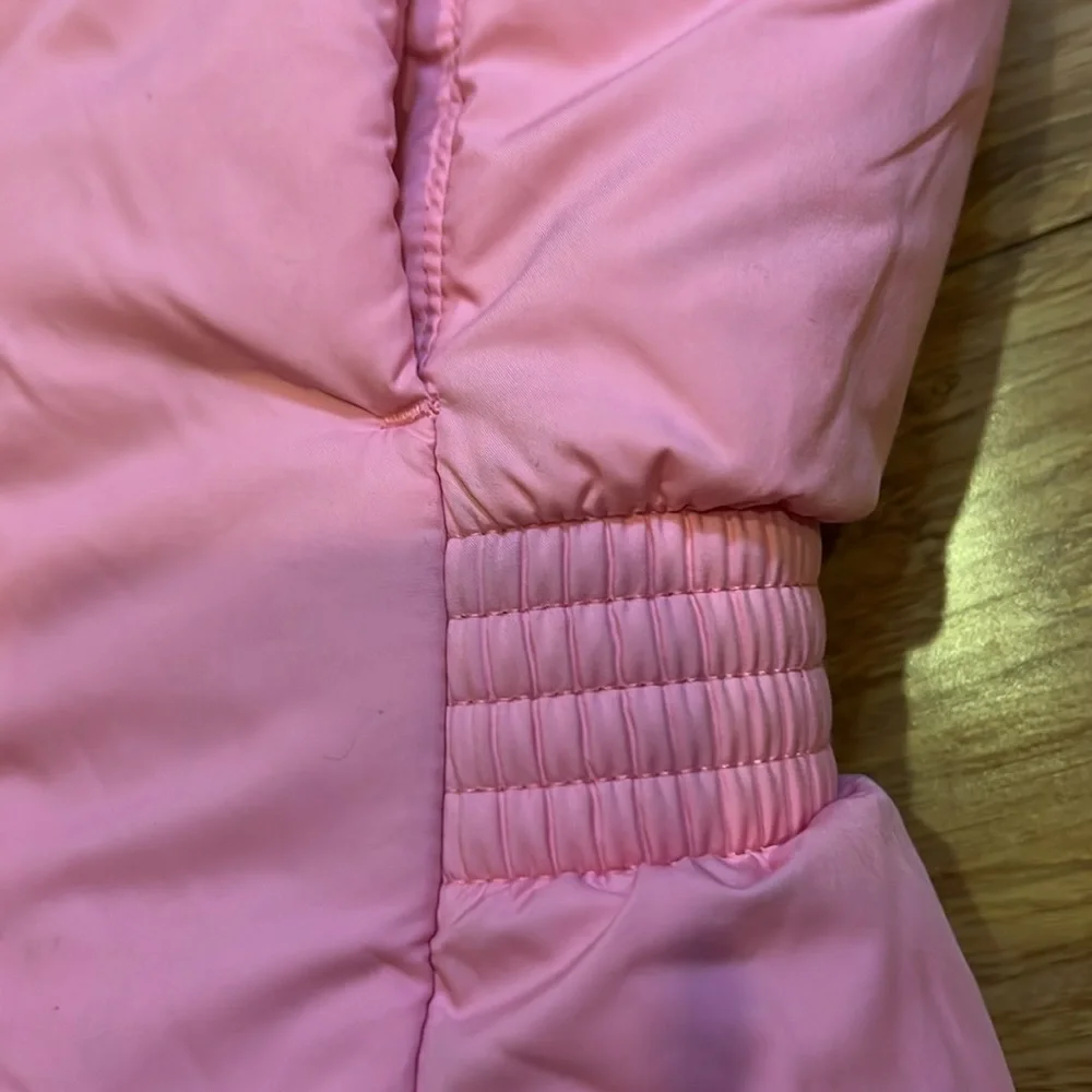 Ralph Lauren girls size 4-5 reversible puffer vest pink/cream NWOT - Picture 3 of 12